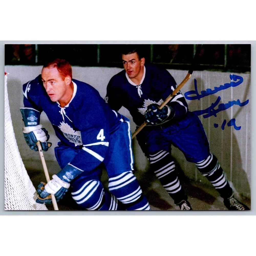 Dave Keon Autographed Photo Toronto Maple Leafs Hockey Vintage Signature 4x6